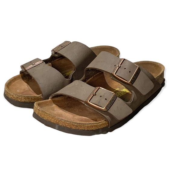 Birkenstock Shoes - Birkenstock Arizona Brown Mocha Cork Slide Sandals Size 38